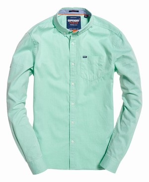 Superdry Premium University Oxford Férfi Hosszú Ujjú Ing Menta | NQPWL8163